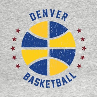 Retro Distressed Denver Basketball T-Shirt